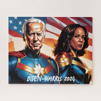 Superhero Joe Biden And Kamala Harris  Jigsaw Puzzle by DakotaPolitics at Zazzle