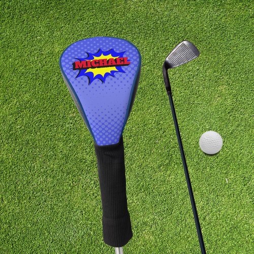 Superhero Kids Comic Book Personalized Name Golf Head Cover