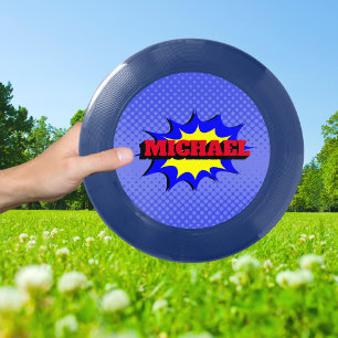 Superhero Kids Comic Book Personalized Name Wham-O Frisbee