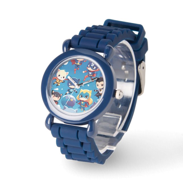Superhero kids flying high watch (Angle)
