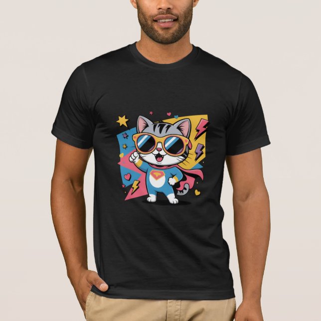 Superhero Kitty Power T-Shirt (Front)