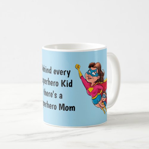 Superhero Mom and Child Personalized Coffee Mug