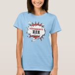 Superhero Mom Comic Birthday Party  T-Shirt<br><div class="desc">Superhero Mom Comic Birthday Party T-Shirt. Fun personalized superhero's mom birthday party t-shirt. You can change the text.</div>
