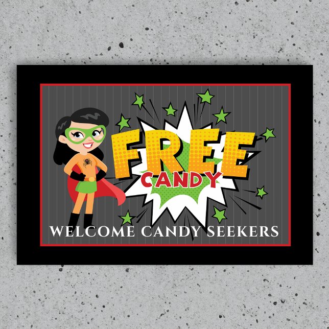 Superhero Mom Free Candy Halloween Doormat (Creator Uploaded)