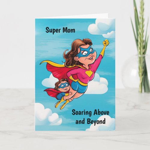 Superhero Mom Personalized Card