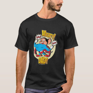Superhero Mouse Mighty Dad Pow Boom Dad Father s D T-Shirt