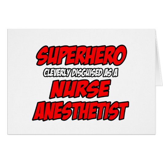 Superhero...Nurse Anesthetist Cards (Front Horizontal)