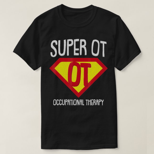 Superhero Occupational Therapy Cool OTA Therapist  T-Shirt (Design Front)