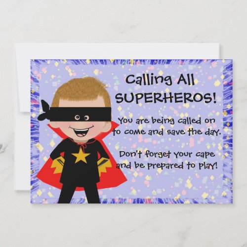 Superhero Party Invitation