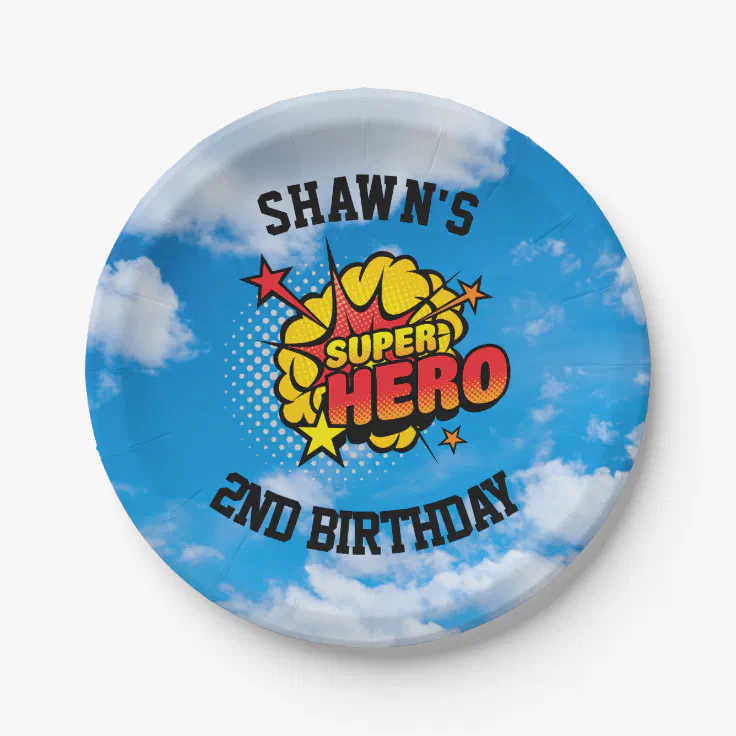 Superhero Party Personalized Plates Zazzle