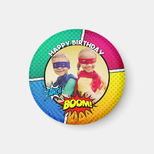 SuperHero Party photo magnet Customize it!