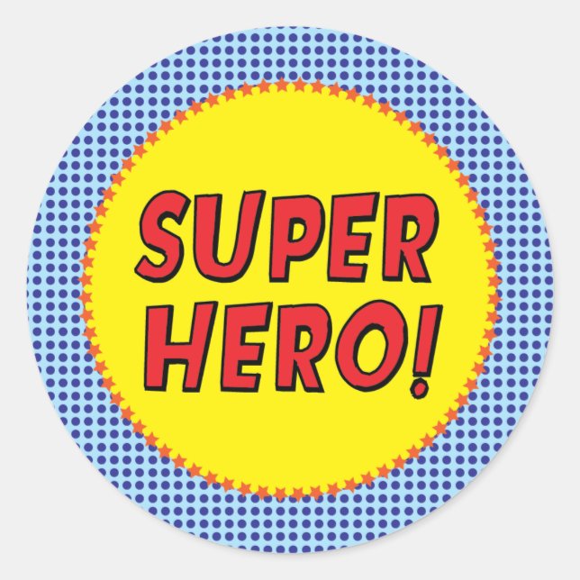 Superhero Party Sticker (Front)