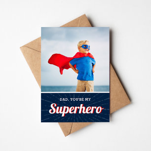 Superhero Personalized Father's Day Photo Card