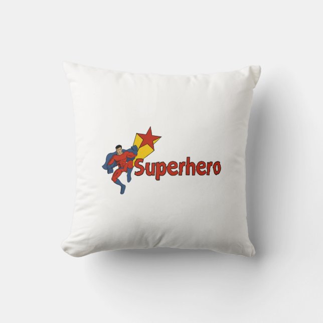 Superhero pillow, for sale ! throw pillow (Front)