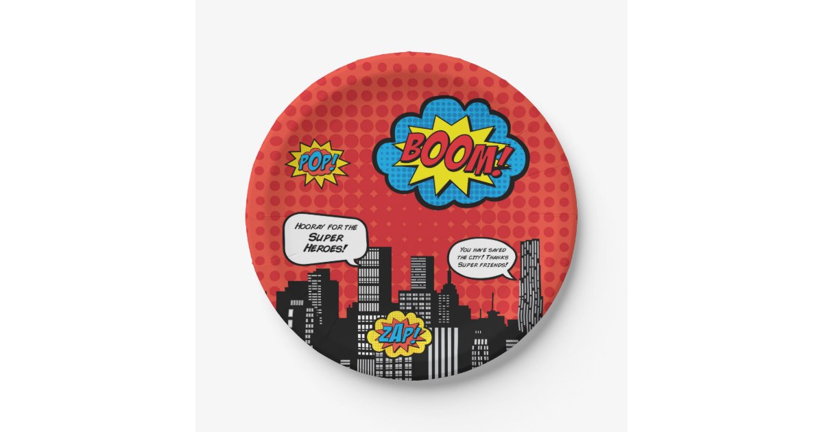 Superhero Plates Zazzle