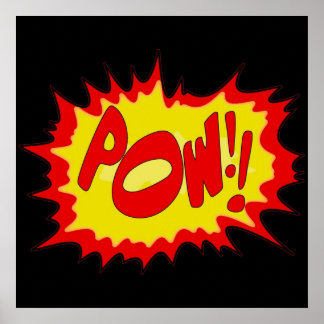 Superhero Pow Sound Effect Comic Noises and Sounds Poster