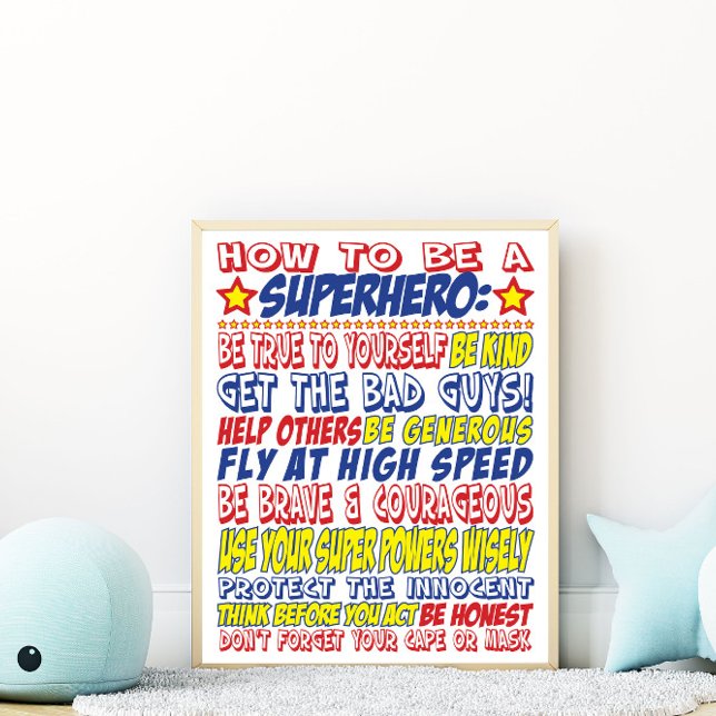 Superhero Print for Kids Room (Creator Uploaded)