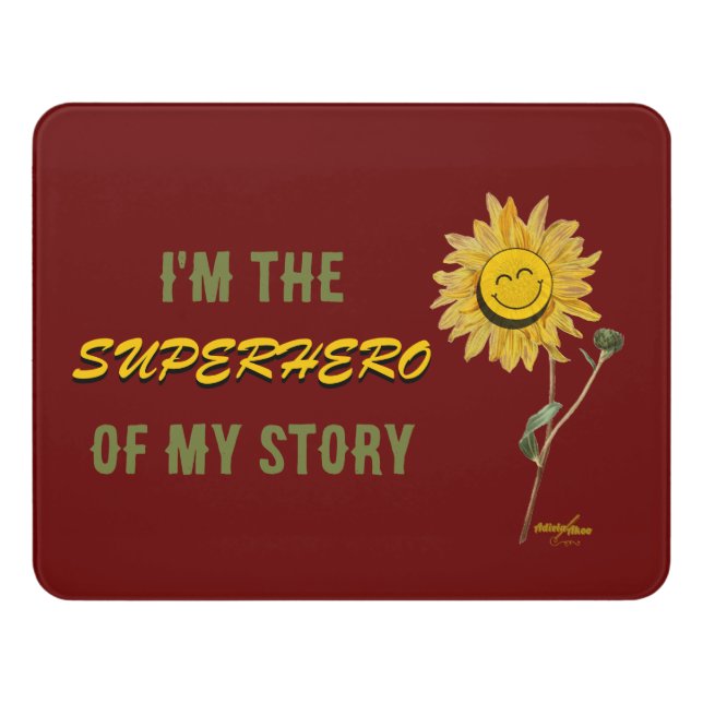 Superhero Red Door Sign by Poet Adiela Akoo (Contemporary Front)
