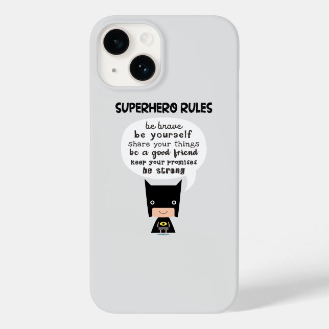 Superhero Rules Case-Mate iPhone Case (Back)
