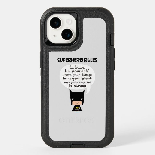 Superhero Rules Otterbox iPhone Case (Back)