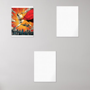 Superhero Shiba � Comic Book Dog Wall Art Sets