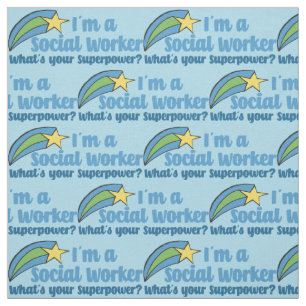 Superhero Social Worker Fabric