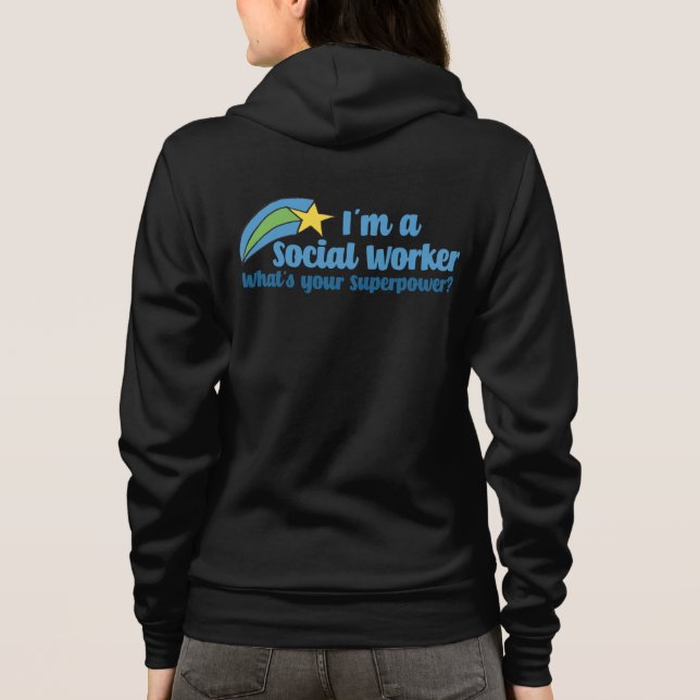 Superhero Social Worker Hoodie (Back)
