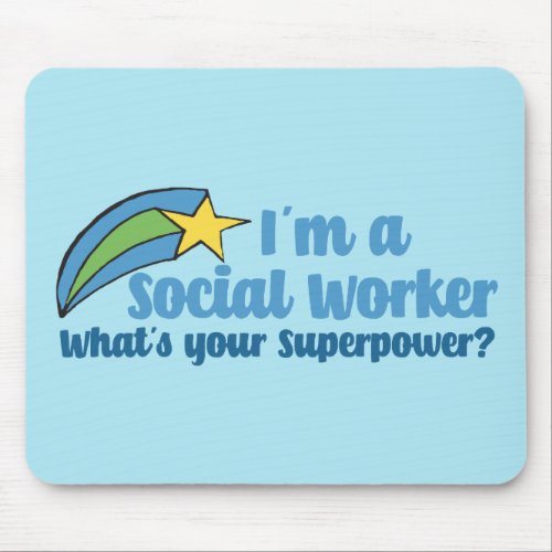 Superhero Social Worker Mouse Pad