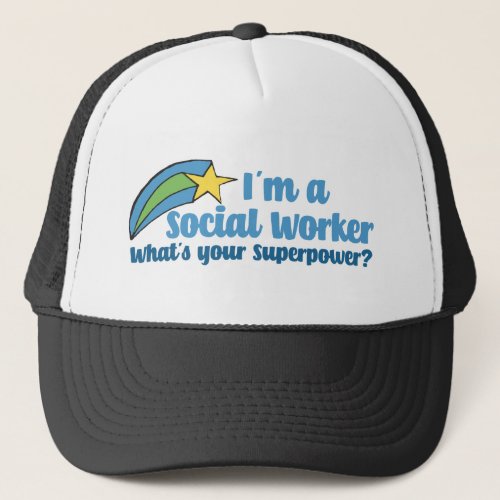 Superhero Social Worker Trucker Hat