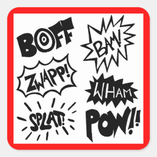 Superhero Sounds Square Sticker