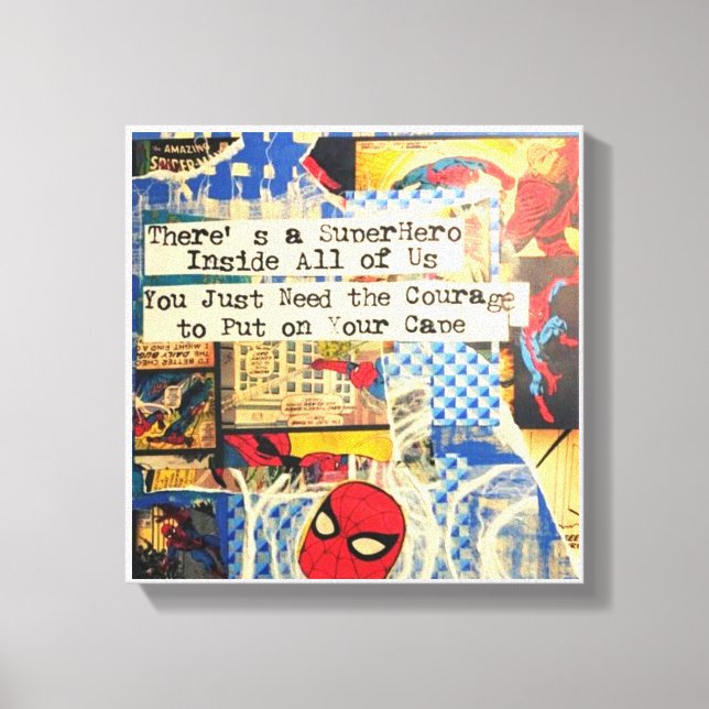 Superhero Stretched Canvas Print (Front)