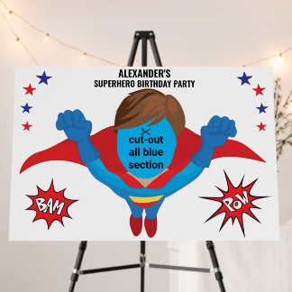 Superhero Sturdy Photo Booth Cut-out Backdrop Fun Foam Board