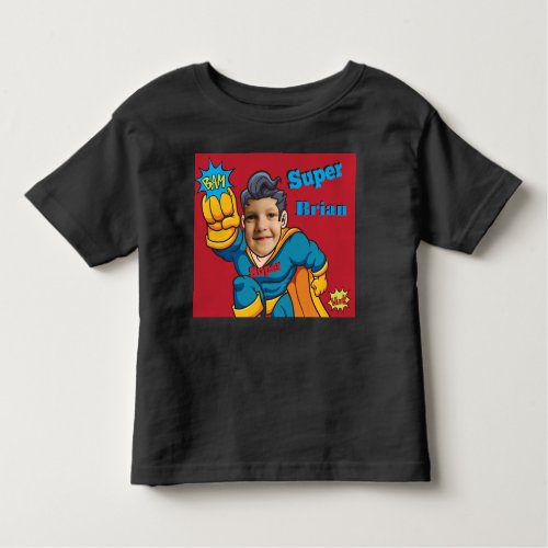 Superhero Super Photo Template Budget Toddler T_shirt