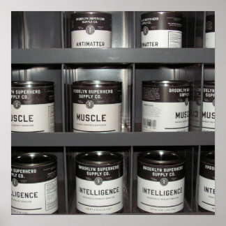 Superhero Supplies Poster