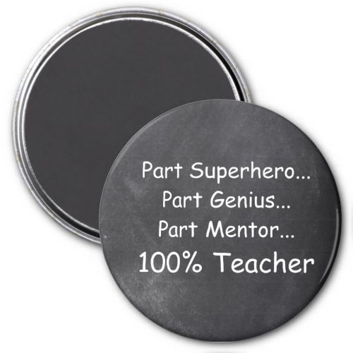 Superhero Teacher Genius Mentor Chalkboard Gift Magnet