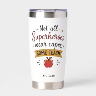 Superhero Teacher Personalized Insulated Tumbler