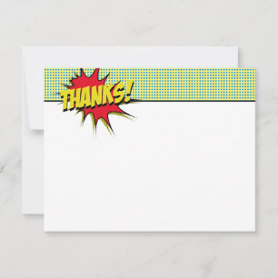 Superhero Thank You Stationery Note Card