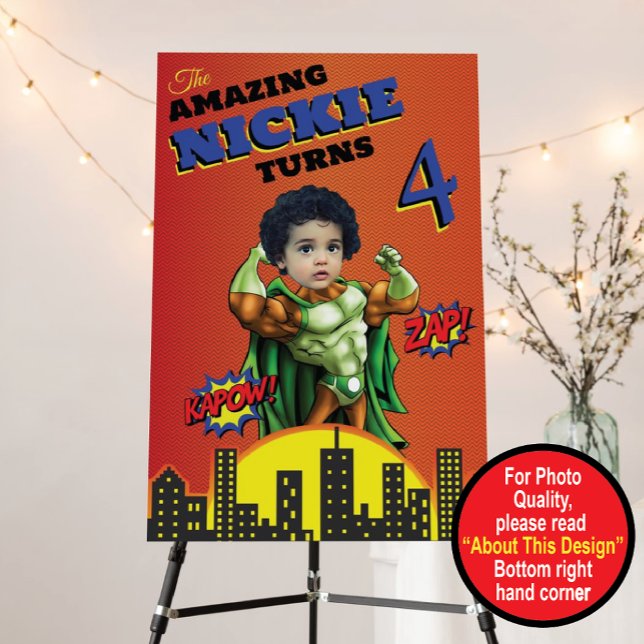 Superhero Theme Foam Board Welcome Sign (Creator Uploaded)