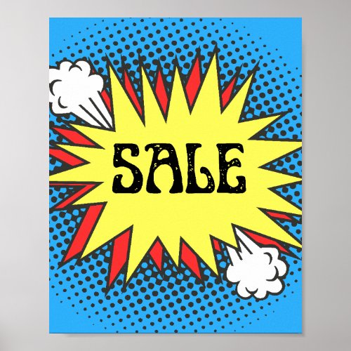 Superhero Theme Sale Sign Sale Poster Retro Poster