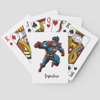 superhero tshirt poker cards