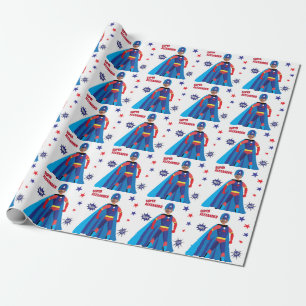 Superhero USA Stunning Boy Fab Birthday Amazing Wrapping Paper