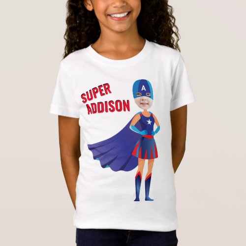 Superhero USA Stunning Girl Amazing Birthday  T_Shirt