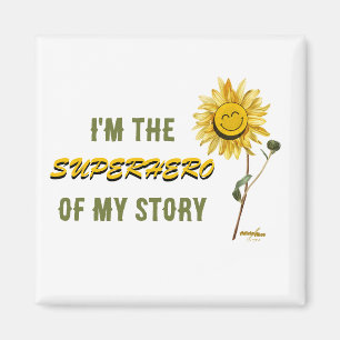 Superhero White Magnet by Poet Adiela Akoo