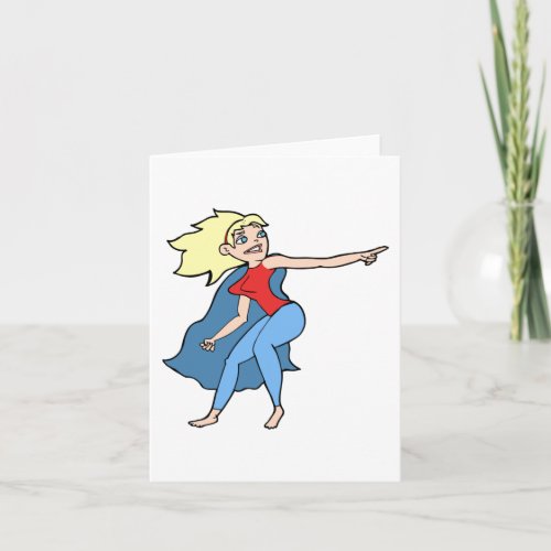 Superhero Woman Card