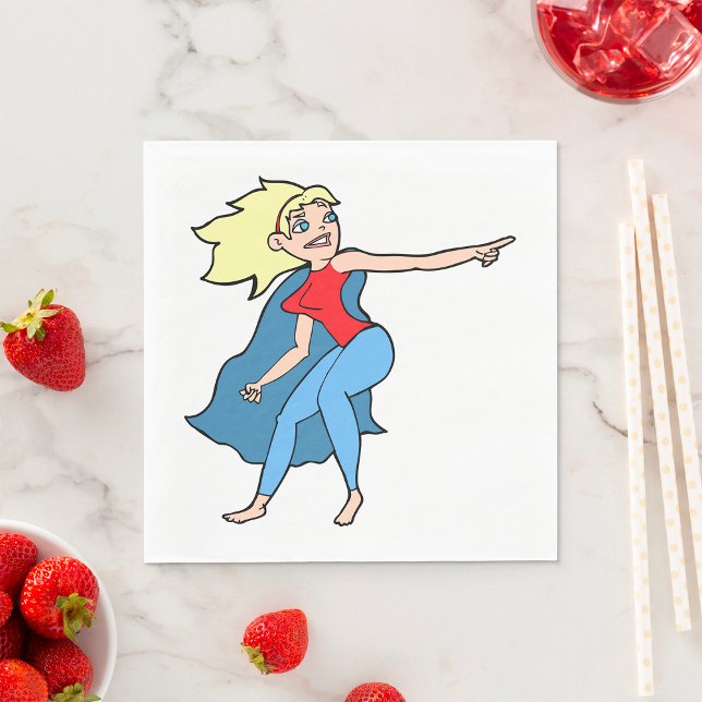 Superhero Woman Napkins (Creator Uploaded)