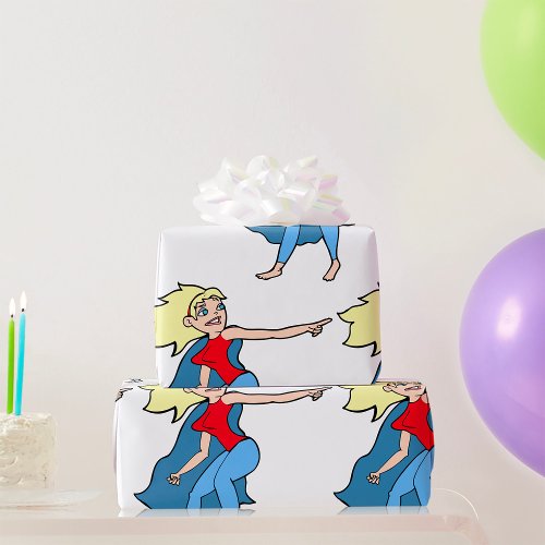 Superhero Woman Wrapping Paper