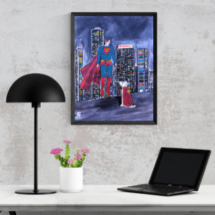 Superheroes Best Friend Painting by Alfred Fox Canvas Print
