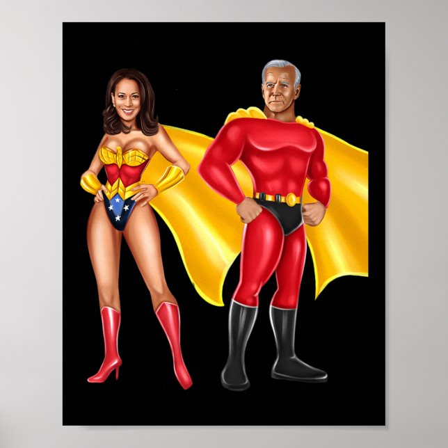 Superheroes Biden &amp; Kamala Harris 2021  Poster (Front)