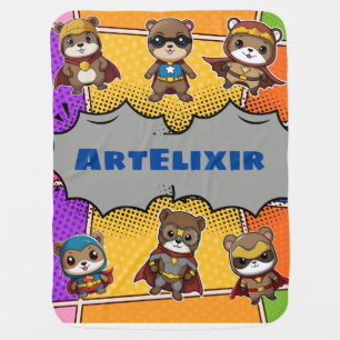 Superheroes Cute Kawaii Gopher Prints Baby Blanket