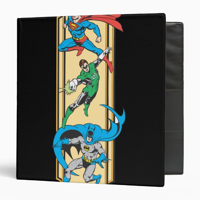 Superheroes In Action 3 Ring Binder (Front/Inside)